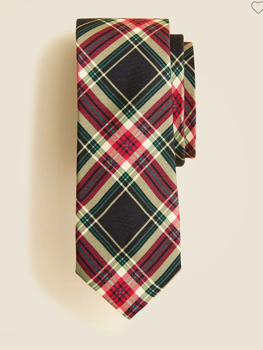 J. Crew Boys silk tie in Stewart tartan NWT